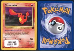 Charmander 50/82 Common Team Rocket Pokemon NM - Image 1