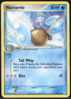 Wartortle 43/100 Uncommon Crystal Guardians Pokemon NM - Image 2