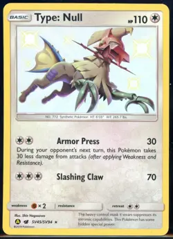 Type: Null SV45/94 Rare Shiny Hidden Fates Shiny Vault Pokemon NM - Image 2