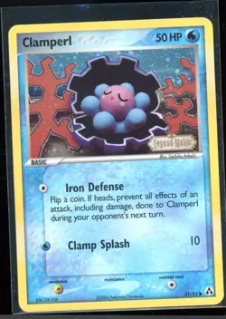 Clamperl 51/92 Reverse Holo Common Legend Maker Pokemon NM - Image 2