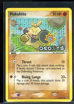 Makuhita 65/107 Reverse Holo Common Deoxys Pokemon NM - Image 2
