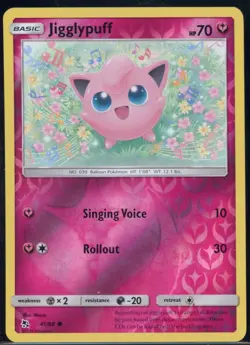 Jigglypuff 41/68 Reverse Holo Common Hidden Fates Pokemon NM - Image 2