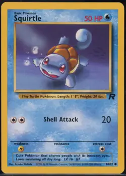 Squirtle 68/82 Common Team Rocket Pokemon LP - Image 2
