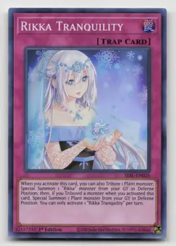 Yugioh Rikka Tranquility Super Rare SESL-EN025 NM - Image 1