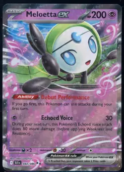 Meloetta ex 044/086 Double Rare Black Bolt Pokemon NM - Image 2