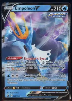 Empoleon V 040/163 Rare V Battle Styles Pokemon NM - Image 2