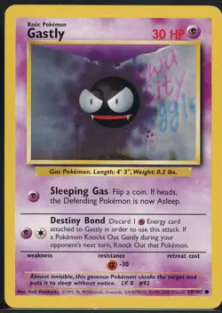 Gastly 50/102 Common Base Set 1999-2000 (4th Edition) NM - Image 2