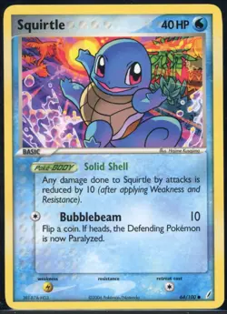 Squirtle 64/100 Common Crystal Guardians Pokemon NM - Image 2