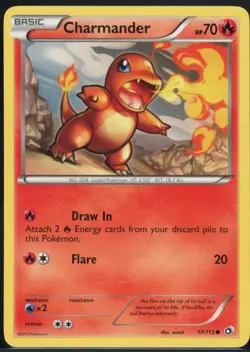 Charmander 17/113 Common Legendary Treasures Pokemon NM - Image 2