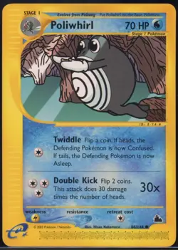 Poliwhirl 88/144 Common Skyridge Pokemon NM - Image 2