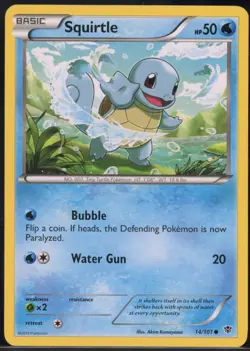 Squirtle 14/101 Common Plasma Blast Pokemon NM - Image 2
