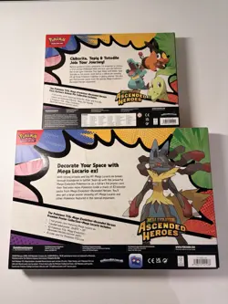 Pokemon Ascended Heroes Premium Poster Mega Lucario & Pin Collection Set of 2! - Image 2