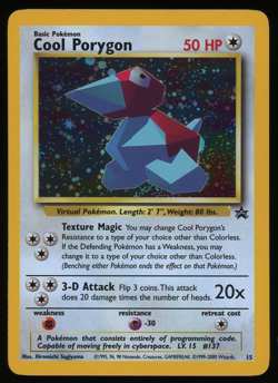 Pokemon - WOTC Black Star Promo - Cool Porygon - #15 - Image 1