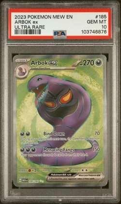 Arbok ex 185/165 PSA 10 Pokemon SV: 151 Ultra Rare - Image 1