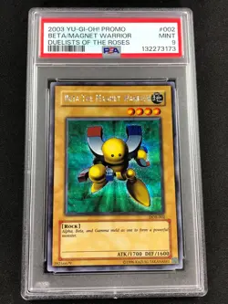 Yugioh 2003 Beta The Magnet Warrior DOR-002 PSA 9 Secret Rare - Image 1