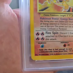 PSA 7 NEAR MINT 2000 Pokemon Charizard #4 Holo Base Set 2 - Image 3
