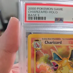 PSA 7 NEAR MINT 2000 Pokemon Charizard #4 Holo Base Set 2 - Image 4