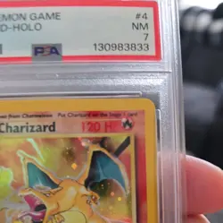 PSA 7 NEAR MINT 2000 Pokemon Charizard #4 Holo Base Set 2 - Image 5