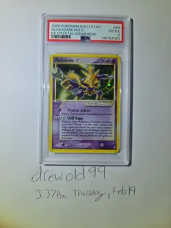 Alakazam Gold Star 2006 Pokemon TCG Holo Rare Card 99/100 DOUBLE SWIRL! - Image 1