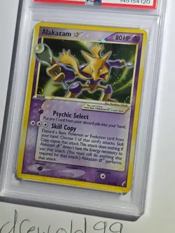 Alakazam Gold Star 2006 Pokemon TCG Holo Rare Card 99/100 DOUBLE SWIRL! - Image 4