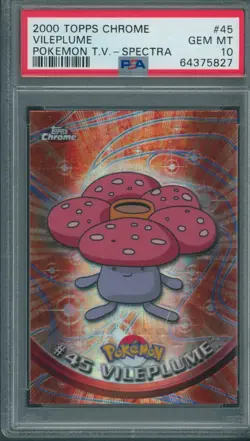 2000 Topps Chrome Pokemon T.V. Spectra #45 Vileplume PSA GEM MINT 10 *5827 - Image 1