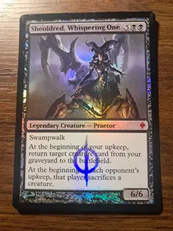 MTG Card: Sheoldred, Whispering One - New Phyrexia Foil Lightly Played - Image 1