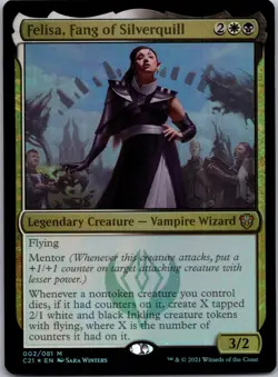 Felisa, Fang of Silverquill M Commander 2021 2 NM Foil - Image 1