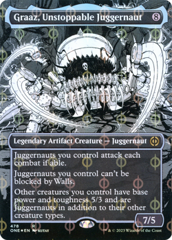 Graaz, Unstoppable Juggernaut Borderless StepandCompleat 478 FOIL ONE NM - Image 1