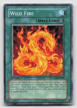 Yugioh Wild Fire Common FOTB-EN039 NM - Image 1