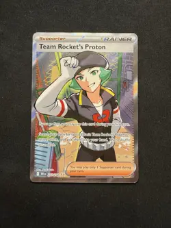 Team Rocket's Proton 227/182 Destined Rivals Full Art Trainer Pokemon TCG Card - Image 1