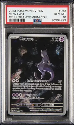 2023 POKEMON SVP EN-SV BLACK STAR PROMO 151 ULTRA-PREM COLL #052 MEWTWO PSA 10 - Image 1