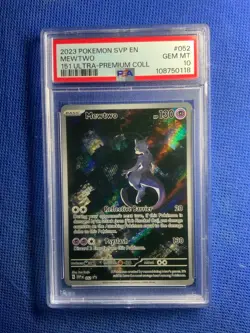 2023 POKEMON SVP EN-SV BLACK STAR PROMO 151 ULTRA-PREM COLL #052 MEWTWO PSA 10 - Image 1