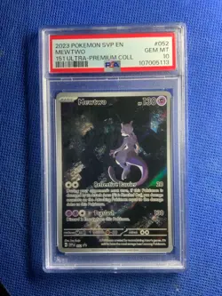 2023 POKEMON SVP EN-SV BLACK STAR PROMO 151 ULTRA-PREM COLL #052 MEWTWO PSA 10 - Image 1