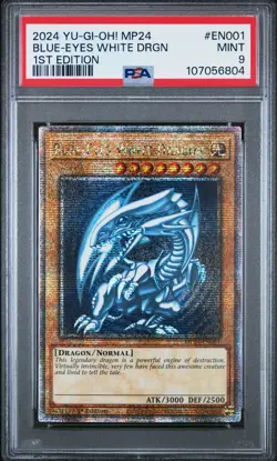 2024 YU-GI-OH! MP24-25TH ANV TIN: DUELING MIRRORS BLUE-EYES WHITE DRAGON PSA 9 - Image 1