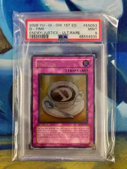 2006 YU-GI-OH! EOJ | 1ST EDITION-ULTIMATE RARE #EN053 D-TIME PSA 9 - Image 1