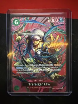 Bandai One Piece CCG Trafalgar Law OP13-031 SP Blocker Character Card English - Image 1
