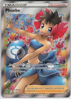 Pokemon Phoebe (Full Art) Ultra Rare SWSH05: Battle Styles 161/163 NM - Image 1