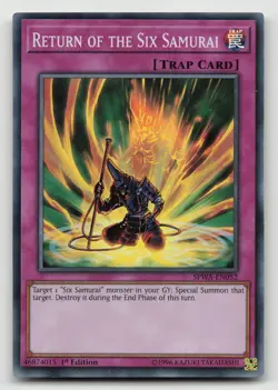 Yugioh Return of the Six Samurai Super Rare SPWA-EN052 NM - Image 1