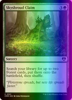 MTG Magic the Gathering Skyshroud Claim (321/1455) Commander Masters LP FOIL - Image 1