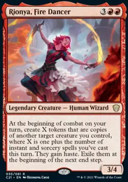 MTG Magic the Gathering Rionya, Fire Dancer (55/465) Commander 2021 NM - Image 1