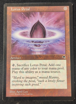 MTG: Lotus Petal, TEMPEST!!! MP (light scuffs on the back) Magic the Gathering. - Image 1