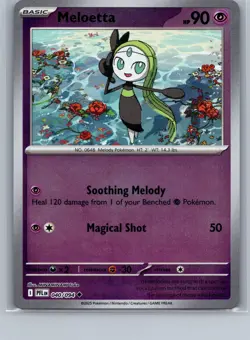 Meloetta 040/094 Reverse Holo Uncommon Me02: Phantasmal Flames Pokemon TCG - NM+ - Image 1