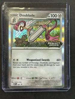 Pokemon TCG Perfect Order Doublade Prerelease Staff Promo 067 NM+ #2 - Image 1