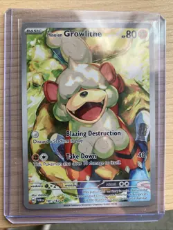 Pokemon TCG Hisuian Growlithe Twilight Masquerade IR 181/167 - Image 1