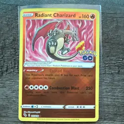 Pokemon Radiant Charizard Holo Radiant Rare Pokemon GO 012/078 Card NM - Image 1