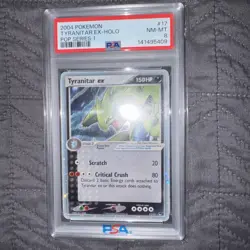 Pokemon Tyranitar ex POP Series 1 Holo Ultra Rare #17 PSA 8 - Image 2