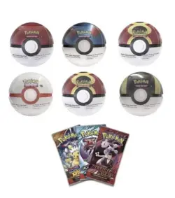 6 x Pokemon TCG Pokeball Tins - 18 Booster Packs Factory Sealed Costco New - Image 1