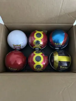 6 x Pokemon TCG Pokeball Tins - 18 Booster Packs Factory Sealed Costco New - Image 2