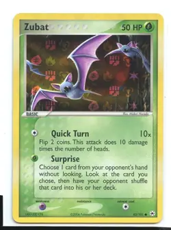 Zubat Reverse Holo Common NM 83/101 EX Hidden Legends Pokemon - Image 1