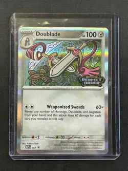Pokemon TCG Perfect Order Doublade Prerelease Staff Promo 067 NM+ #2 - Image 1